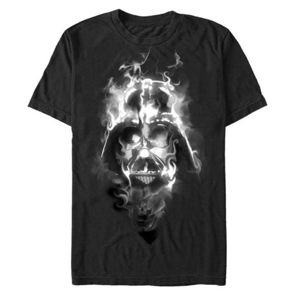 Men's Darth Vader Smoke Graphic Tee Black - Picture 2 of 6